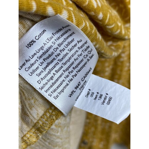 Eddie Bauer Womens Mustard Button Up Top Plus size 2XL 3/4 Sleeve Jersey Casual - Picture 5 of 13